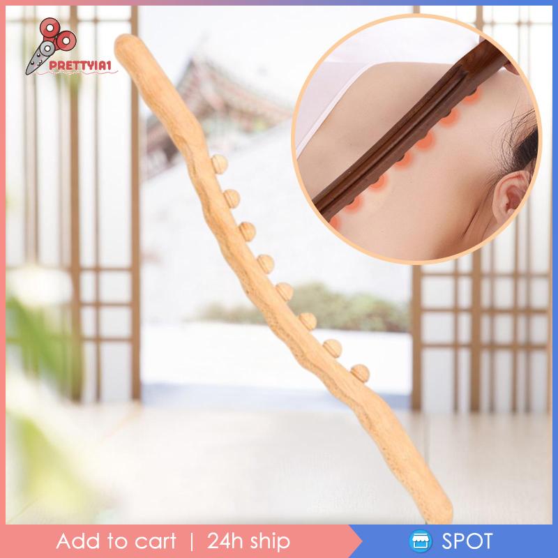[Prettyia1] Con Lăn Gua Sha Bằng Gỗ Cầm Tay Chuyên Nghiệp Cho Điêu Khắc Cơ Thể