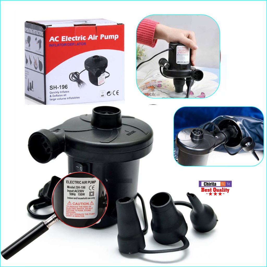 Bơm điện 2 chiều mini, Bơm hút chân không chuyên dụng, bơm phao bơi, ghế hơi, nệm hơi, nhà hơi - Gia dụng SmartSun