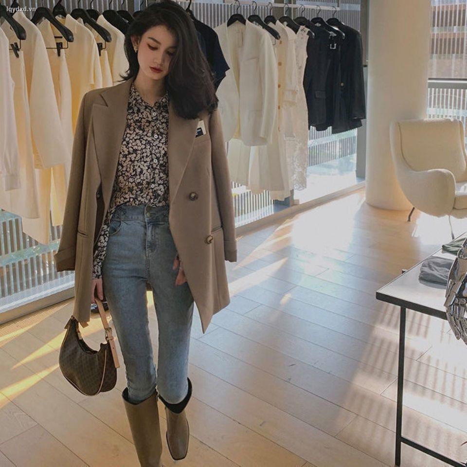 Áo khoác vest dáng rộng kiểu Hàn Quốc thời trang hè 2020 thanh lịch cho nữ