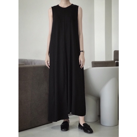 Đầm sát nách linen