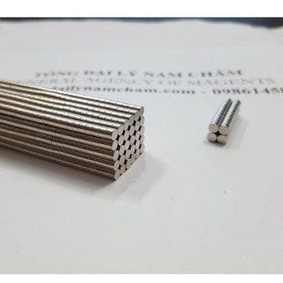 Nam châm viên 3x2mm, loại nam châm hạt nhỏ lực hút mạnh