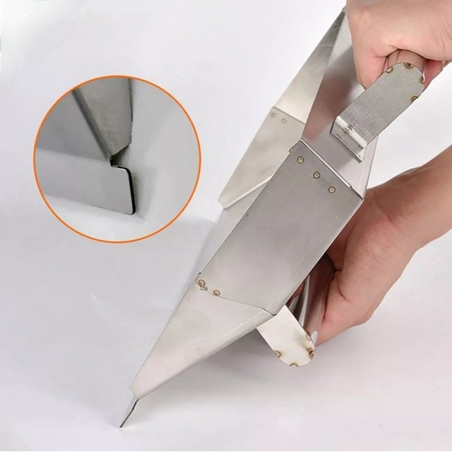 Dụng Cụ Xây Dựng Trát Hồ Dạng Máng 2 Tay Cầm Chất Liệu Inox Tổng Kích Thước 32x26x12cm Chuyên Nghiệp Tiện Lợi