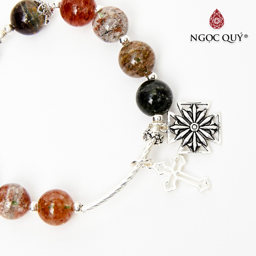 Vòng chuỗi mân côi rosary bracelet TA ưu linh đa sắc - Ngọc Quý