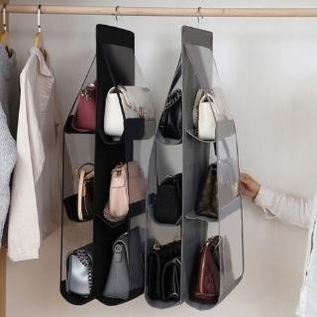 Treo túi tổ chức cho tủ quần áo Tủ đựng đồ trong suốt Cửa trong suốt Túi đựng đồ tạp hóa trên tường Túi đựng giày có móc treo