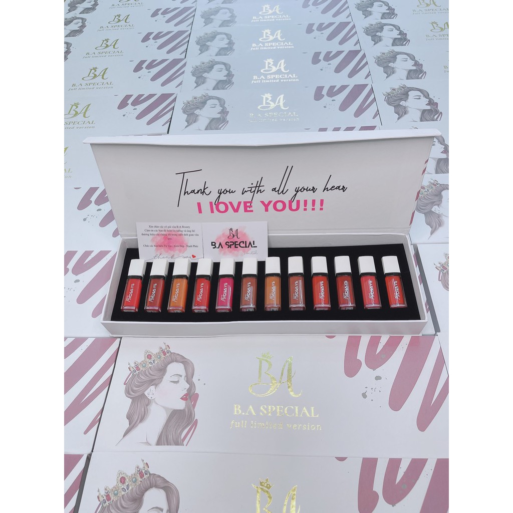 Loa Loa!   Son B.A Special Limited – Son Hữu Cơ Không Chì Siêu Lì – Màu Son Sáng Da Tươi Tắn Dễ Đánh