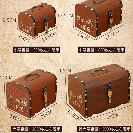 Hộp Đựng Tiền Tiết Kiệm Cỡ Lớn Có Khóa Kiểu Retro Sáng Tạo Cho Người Lớn Và Trẻ Em