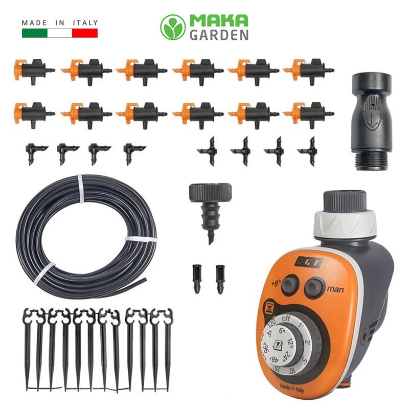 Bộ KIT Tưới Cây Nhỏ Giotj Tự Động GF48 + GF12 KIT - Thương Hiệu GF- Ý