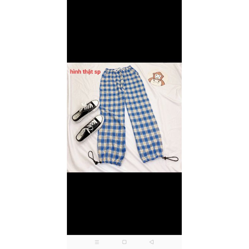 Mới hot Quần jogger caro rút dây siêu chất