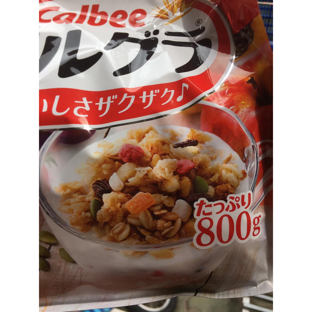 Ngũ cốc Calbee Nhật gói đỏ 800g [date mới liên tục]