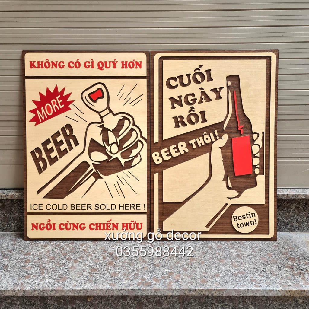 Tranh Treo Tường Trang Trí Quán Bia, Bar, Quán Beer, Quán Nhậu, Tranh Vintage, Tranh Coffee, Nhà Hàng