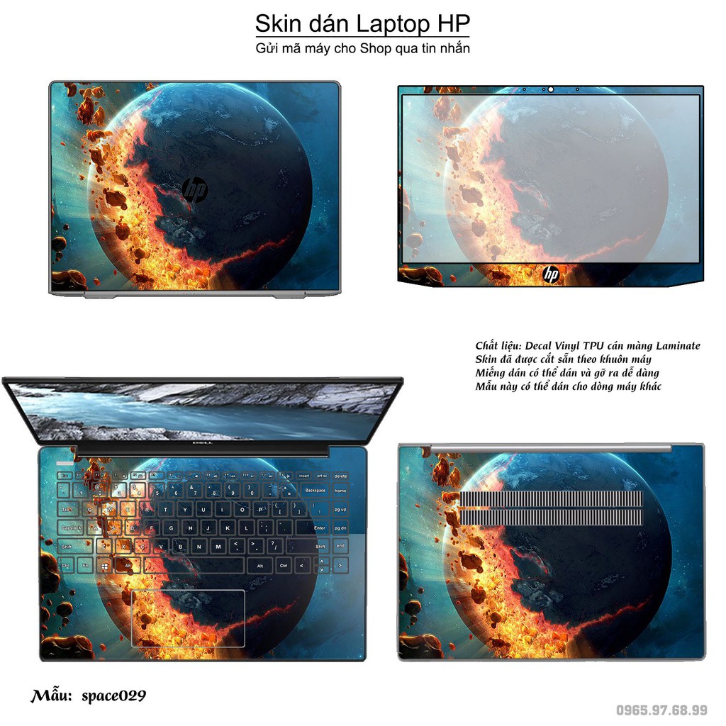 Skin dán Laptop HP in hình không gian nhiều mẫu 5 (inbox mã máy cho Shop)