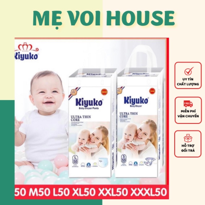 Tã bỉm quần KIYUKO 50M/50L/50XL/50XXL/50XXXL