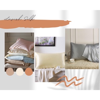 Vỏ gối áo gối nằm phi lụa lavish silk 50x70 và 40x60 ôm 35x100cm - hàng chuẩn lụa loại 1