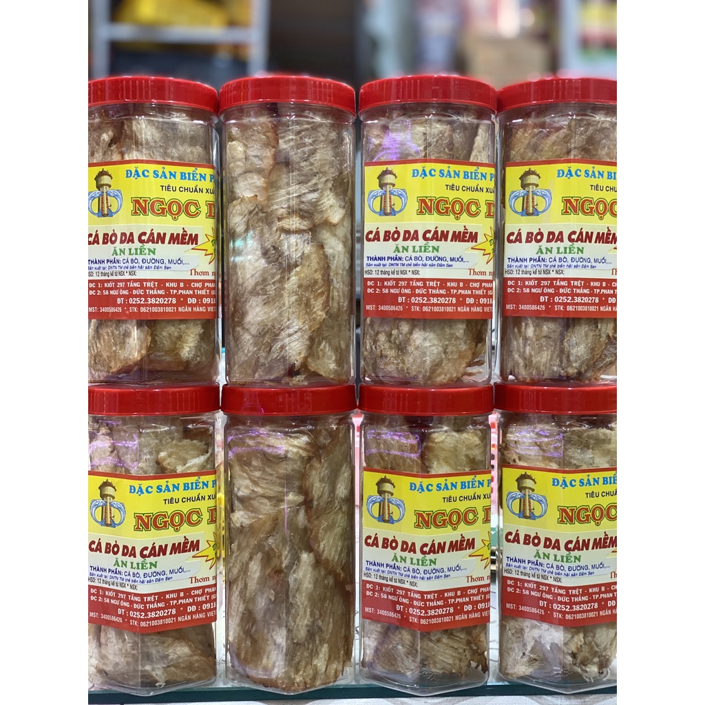 Cá Bò Da Cán Mềm ( ăn liền ) là món ăn ngon của Shop Đặc Sản Biển Phan Thiết NGỌC DŨNG; Hộp 200 gram. HSD 12 tháng