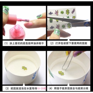 Decan dán móng nước mẫu hoa trang trí móng