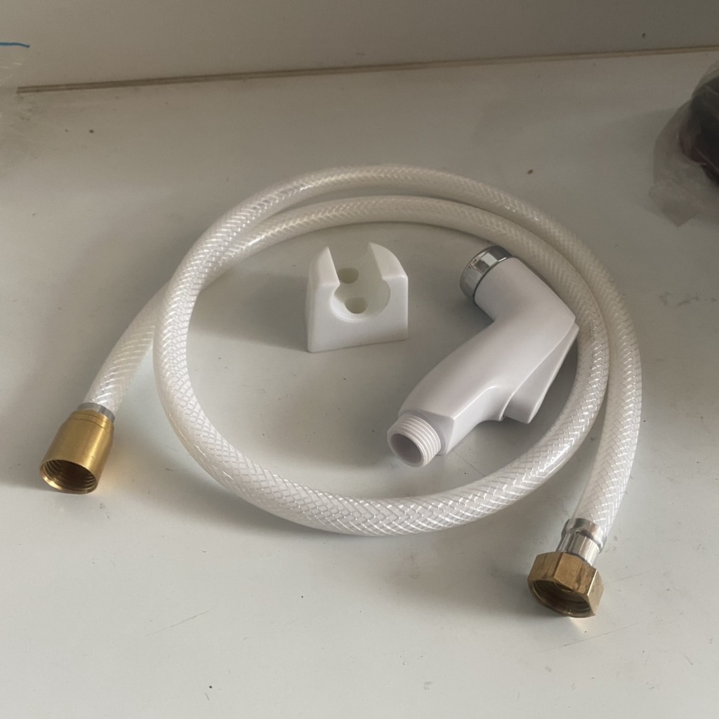 Vòi xịt vệ sinh nhựa -  dây đồng thau bền