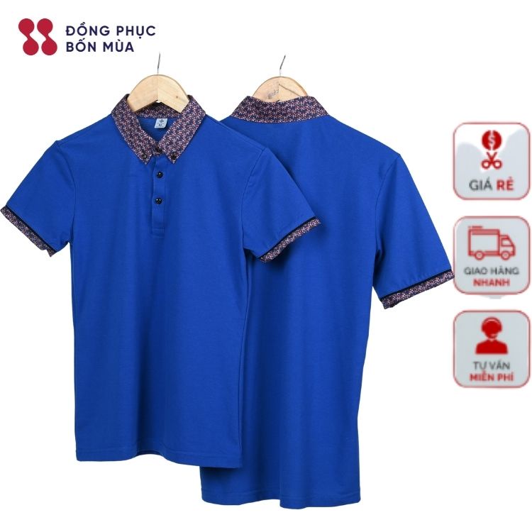 Áo thun polo nam tay ngắn Cổ họa tiết, Áo phông nam có cổ vải cotton dày mịn mặc cực mát phong cách công sở, thể thao