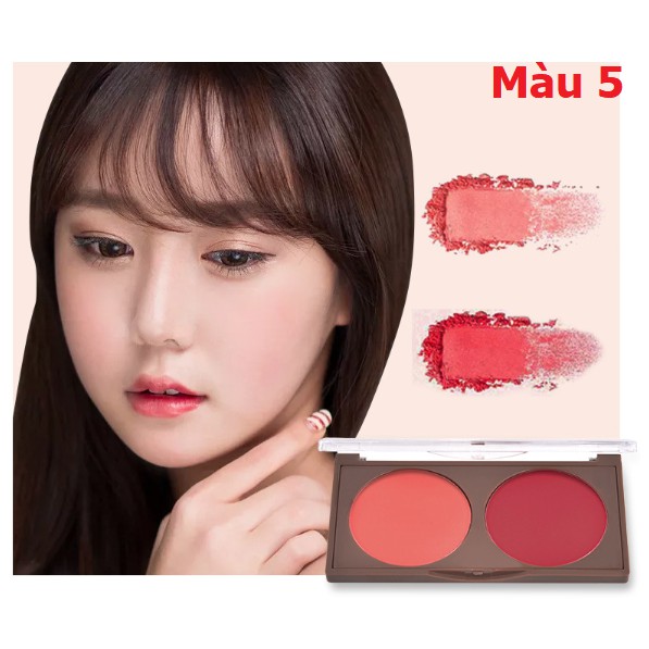 Phấn Má 2 Ô Ngọc Trai Lideal Double Blush