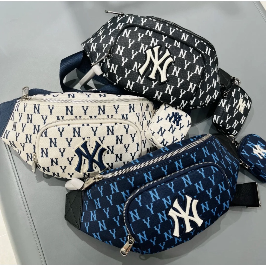 ✅  TÚI BAO TỬ MLB MONOGRAM HIP SACK NEW YORK YANKEES WHITE  BÁN CHẠY SỐ 1 | CÓ SẴN