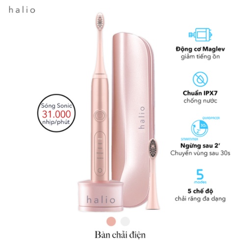 Bàn chải đánh răng điện Halio Sonic Whitening Toothbrush