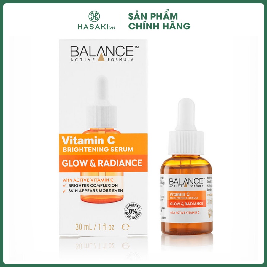 Serum Dưỡng Sáng Da, Mờ Thâm Balance Active Formula Vitamin C Brightening Serum Glow & Radiance 30ml