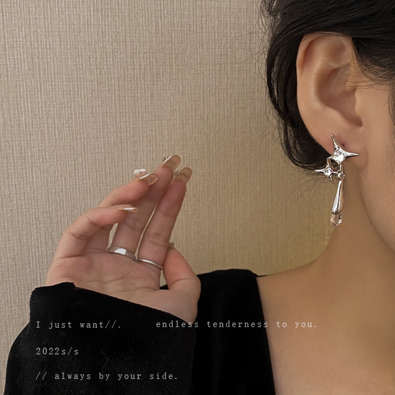 Khuyên Tai Hình Giọt Nước Phong Cách punk Harajuku Mới