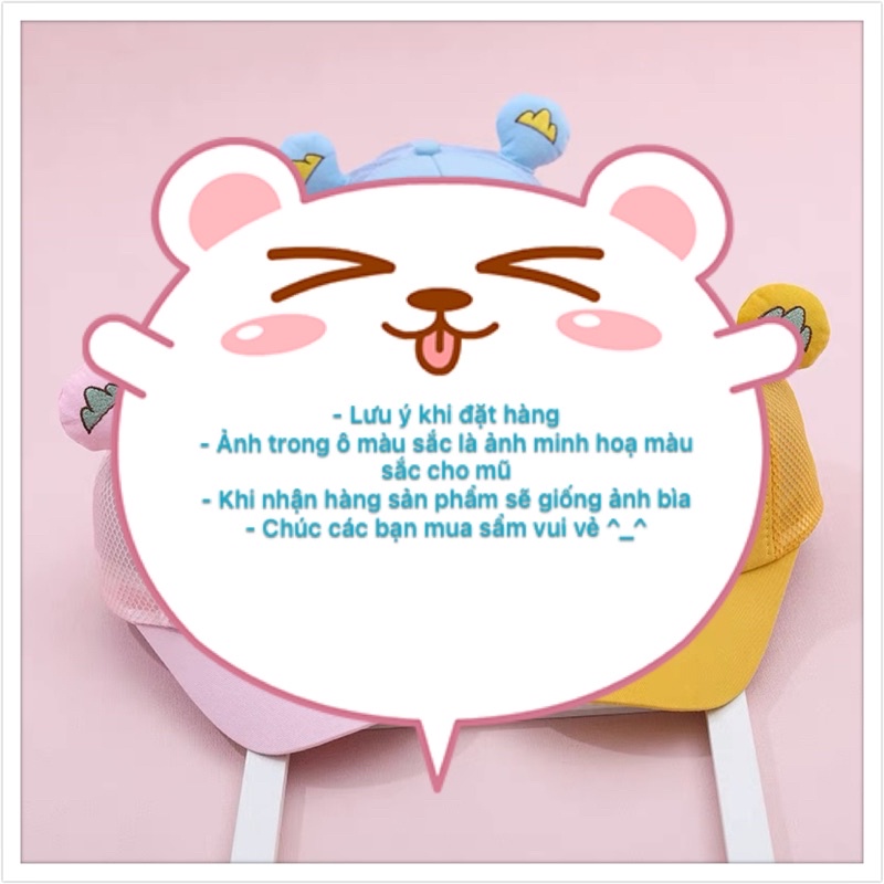 Mũ lưỡi trai cho bé gái bé trai hoạ tiết mèo vẫy tay , phù hợp 5 tháng - 4 tuổi