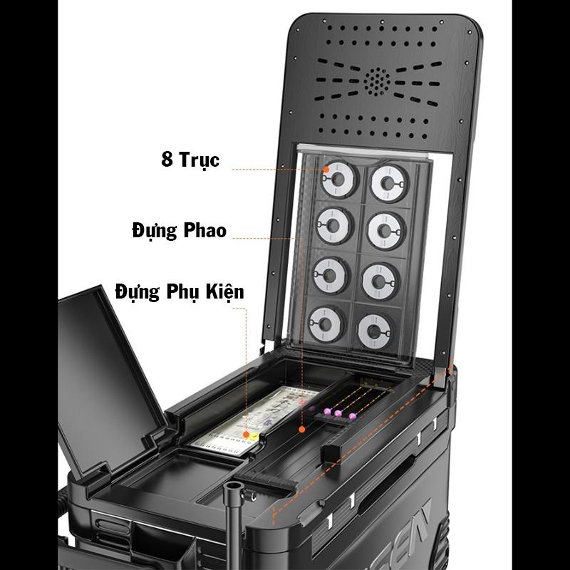 Thùng Câu Đài Aisen Thể Tích 42 Lít Cao Cấp Chắc Chắn, Thùng Câu Cá Có bánh Xe Địa Hình -  Đồ Câu DHS