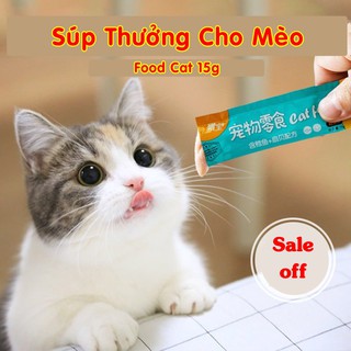Súp thưởng Food Cat cho mèo túi 15g vị cá ngừ, thịt gà, cá hồi