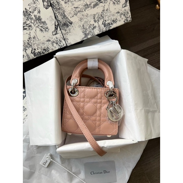 Túi MINI Da lì Tag bạc Size 14  Fullbox bill túi vải