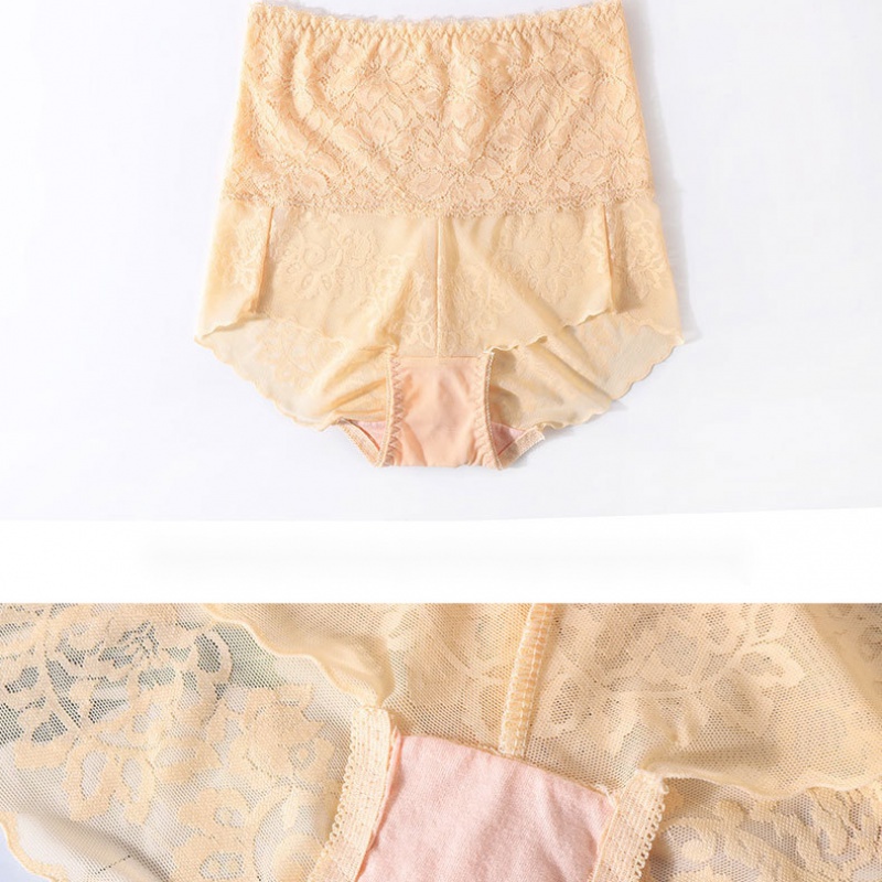 Quần Lót Nâng Mông Lưng Cao Phối Ren Thoáng Khí Thoải Mái Phong Cách Âu Mỹ Size M-2XL Dành Cho Nữ
