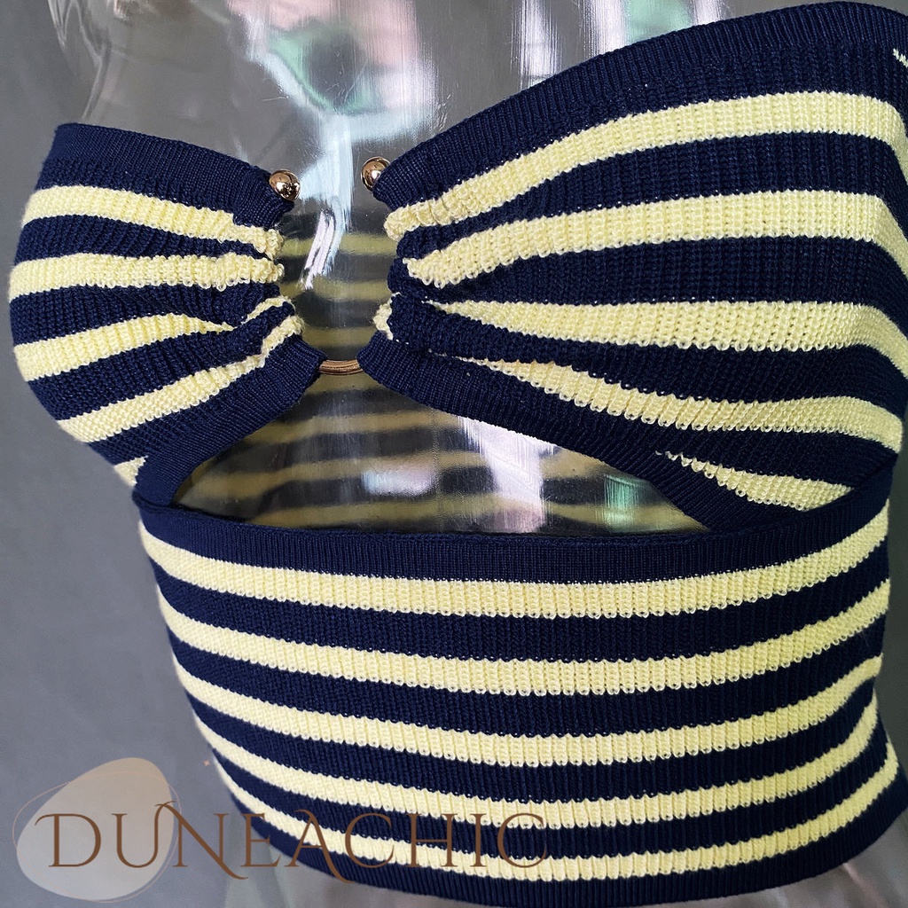 DUNEA Áo Ống Ngắn Trễ Vai Phong Cách Quyến Rũ Cho Nữ