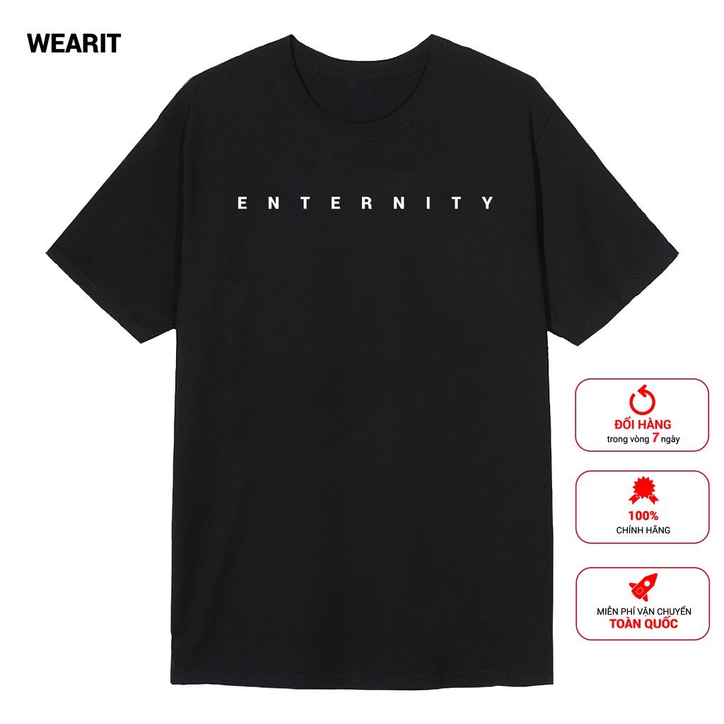 Áo thun tay lỡ cotton cao cấp co dãn 4 chiều WEARIT phong cách basic kiểu dáng form rộng unisex enternity ྇