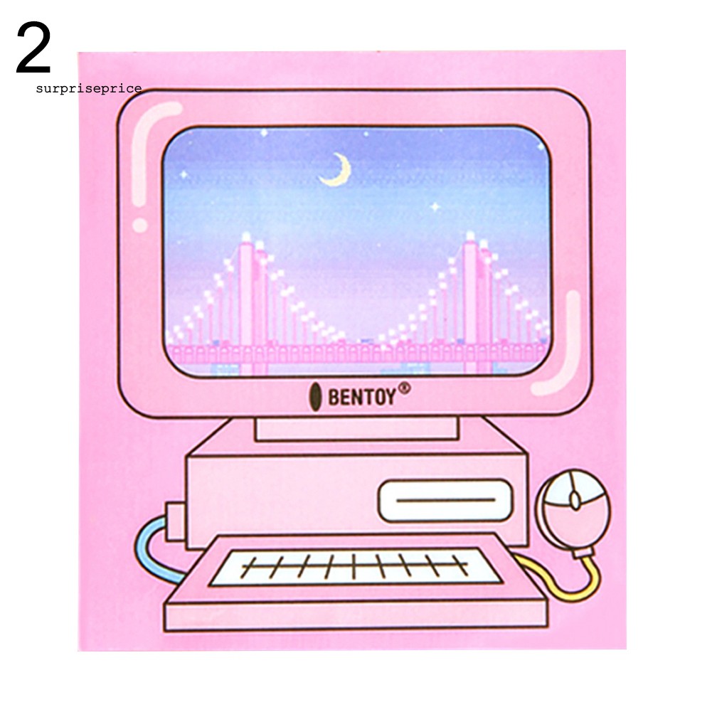 Giấy ghi chú hình máy tính bàn xinh xắn tiện dụng