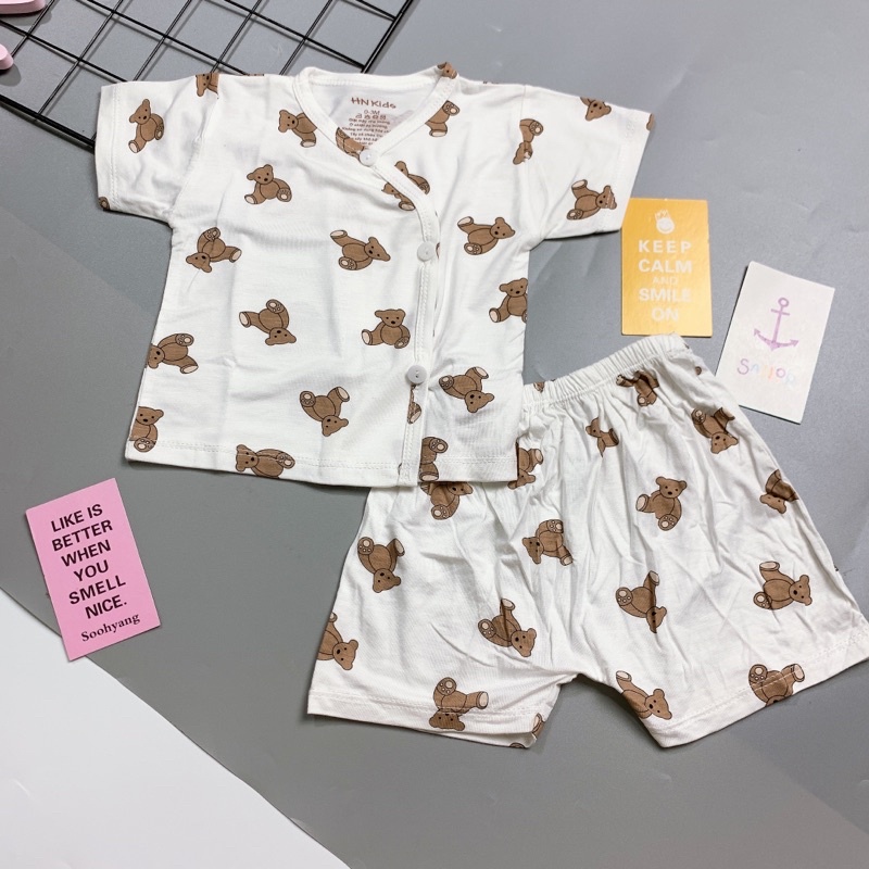Bộ sơ sinh cộc tay, Đồ sơ sinh cho bé chất pettit, đồ sơ sinh cho bé gái, trai sz 0-3m