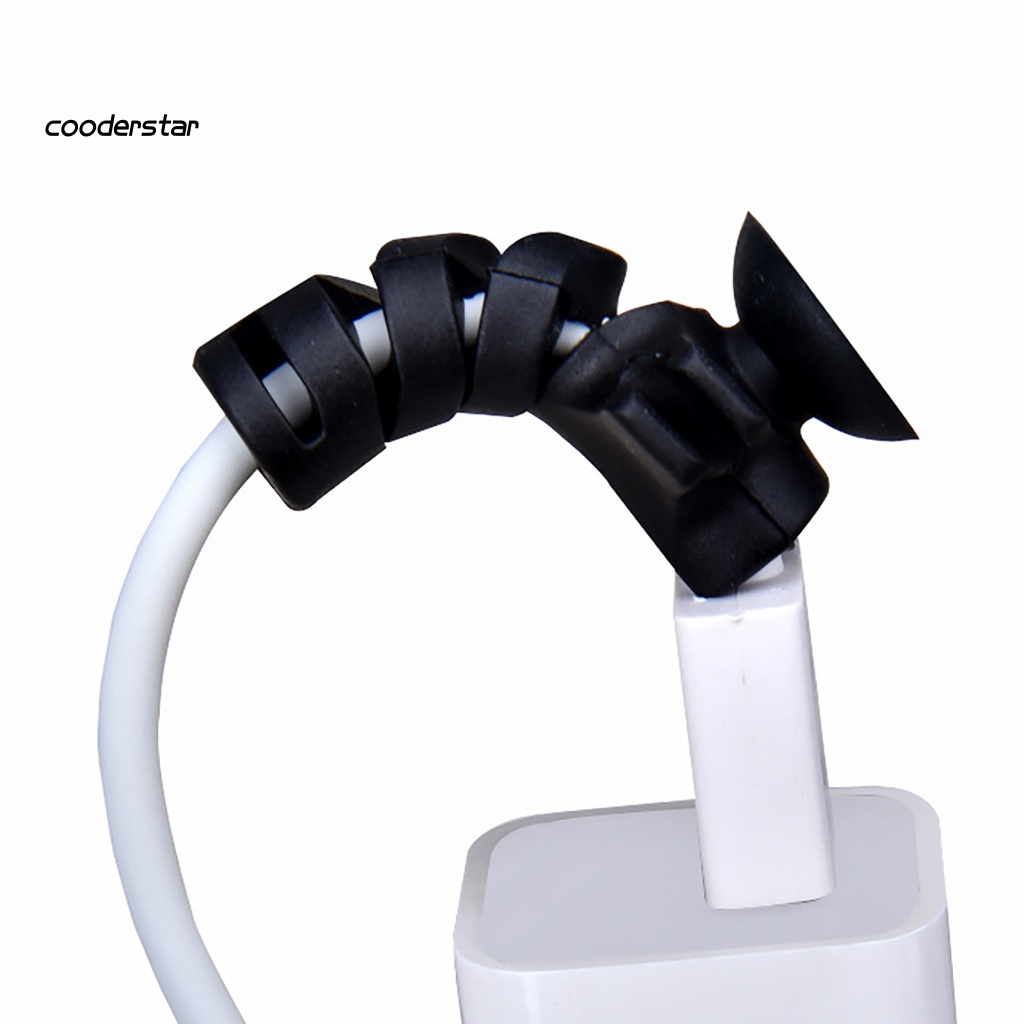 Set 2 Phụ Kiện Bảo Vệ Dây Cáp Sạc Hình Xoắn Ốc Tiện Lợi Mềm