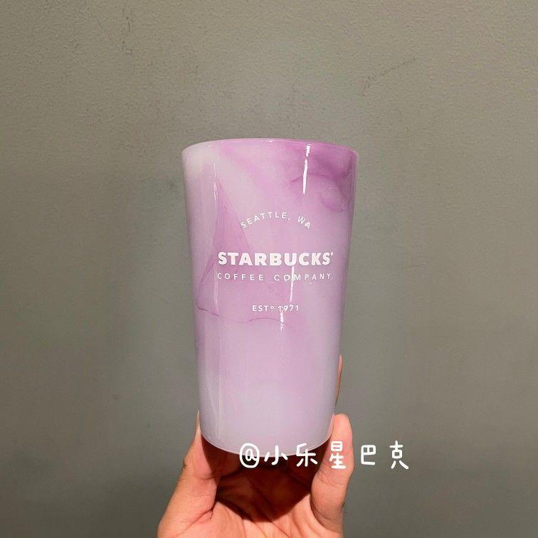 Cốc Starbucks Họa Tiết Cẩm Thạch Tím Gradient 2021 Phantom Để Bàn Trang Trí