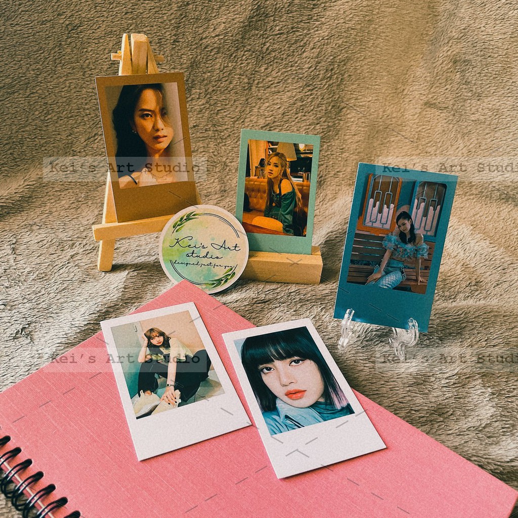 Set 20 - 80 cái hình ảnh poladroid vintage / photocard blackpink jennie, lisa, jisoo, rosé