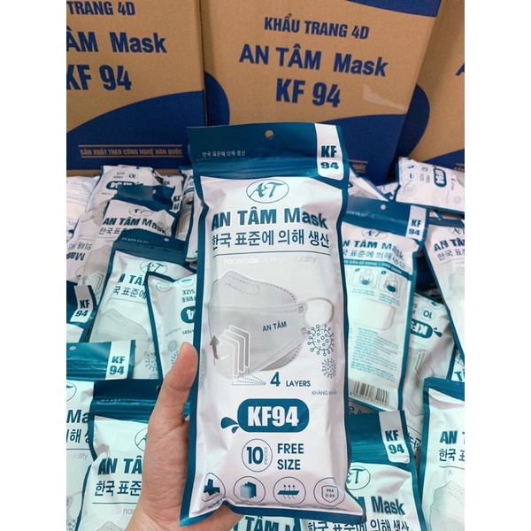 Set 10 Cái Khẩu Trang 4D CT MASK KF94 Y Tế Theo CN Hàn Quốc