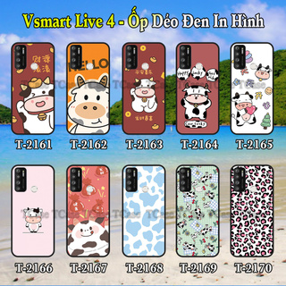 Ốp lưng Vsmart Live 4 dẻo đen in hình Bò Sữa