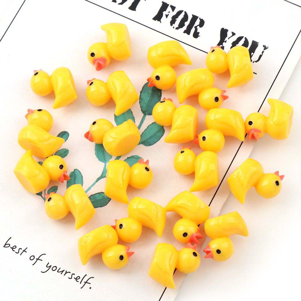 Set 5 mô hình vịt con nhỏ xinh dễ thương nhiều màu sắc dùng trang trí nhà cửa