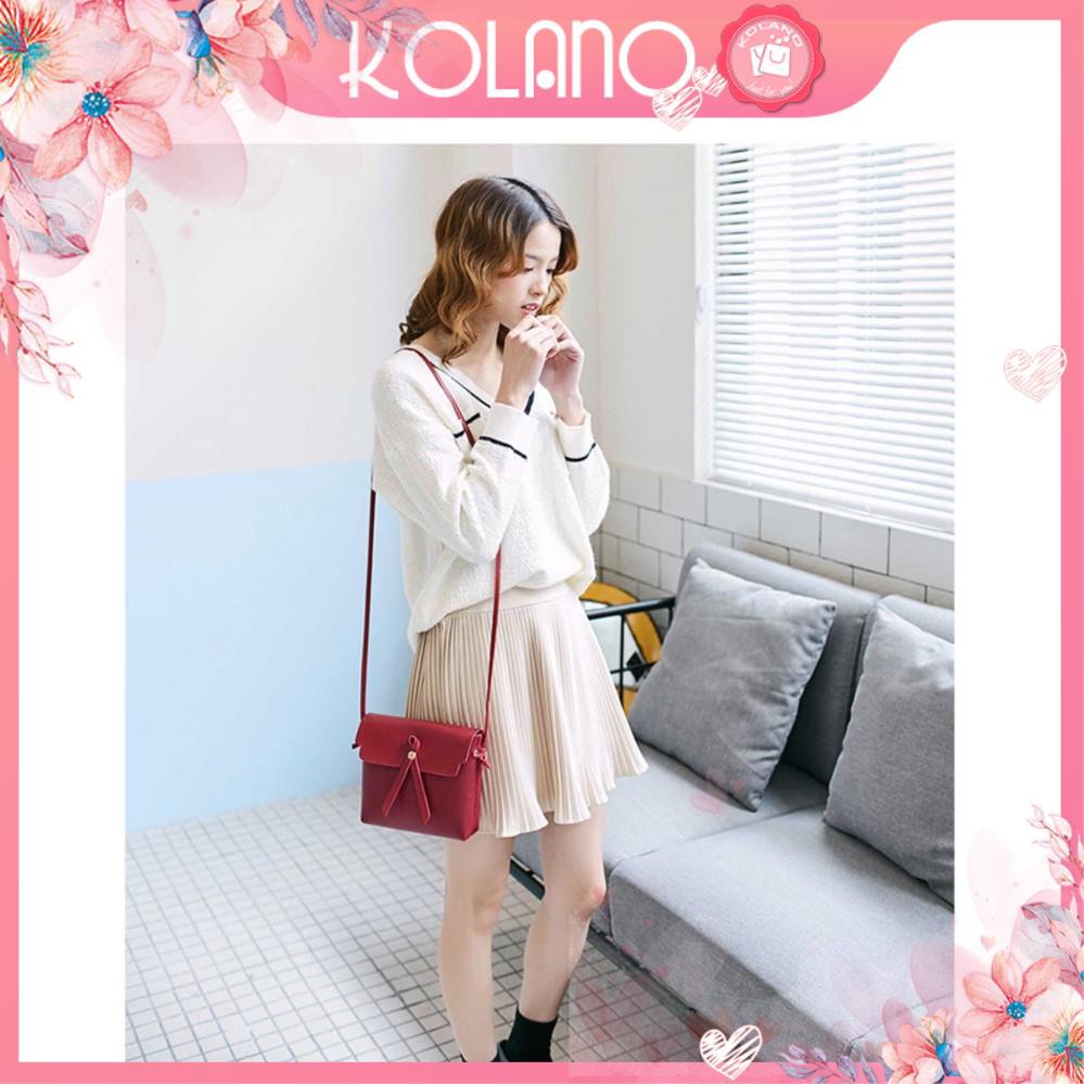 Túi đeo chéo nữ KOLANO túi đeo chéo thời trang Hàn Quốc nữ phong cách nơ nhẹ nhàng 001088