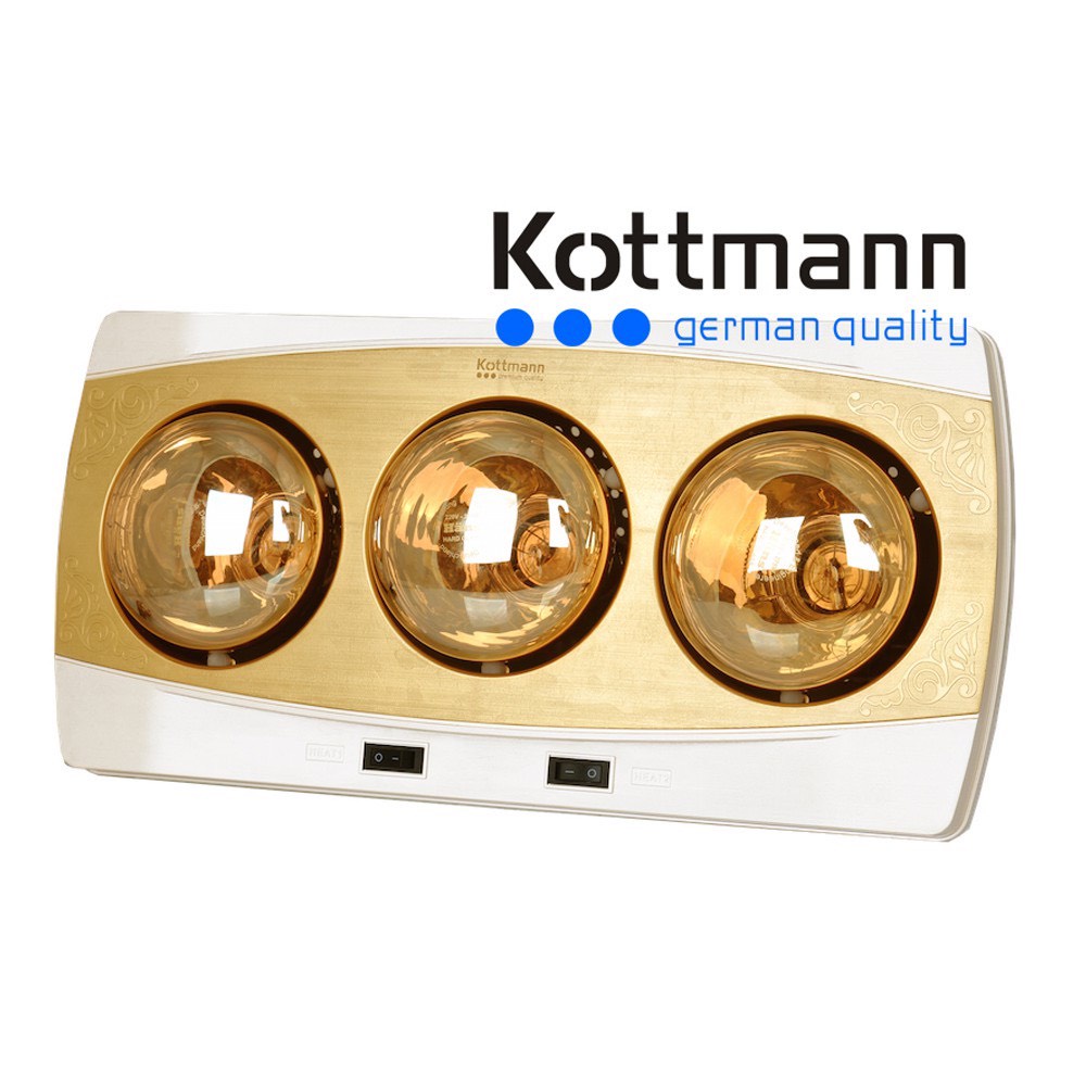 Đèn sưởi nhà tắm 2 bóng  HAPOVA KATI Bảo hành 3 năm DS 2580