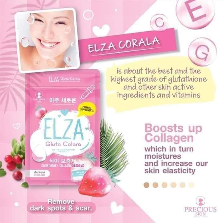 Viên uống trắng da ELZA GLUTA CORALA 60 viên Thái Lan