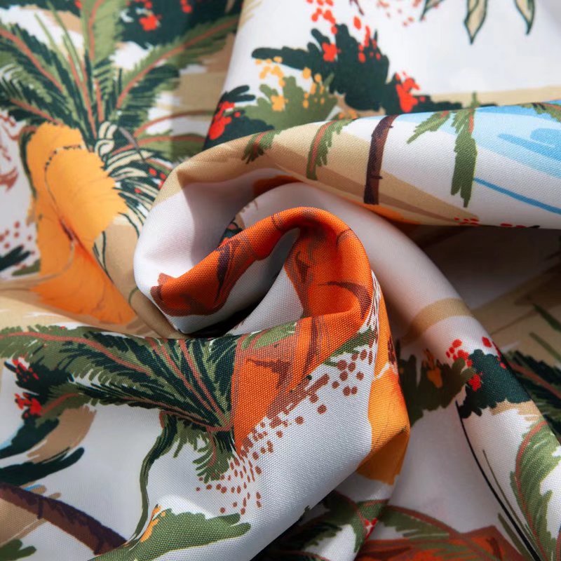 Áo Sơ Mi Nam Ngắn Tay Họa Tiết Hoa Văn Phong Cách Hawaii Mới