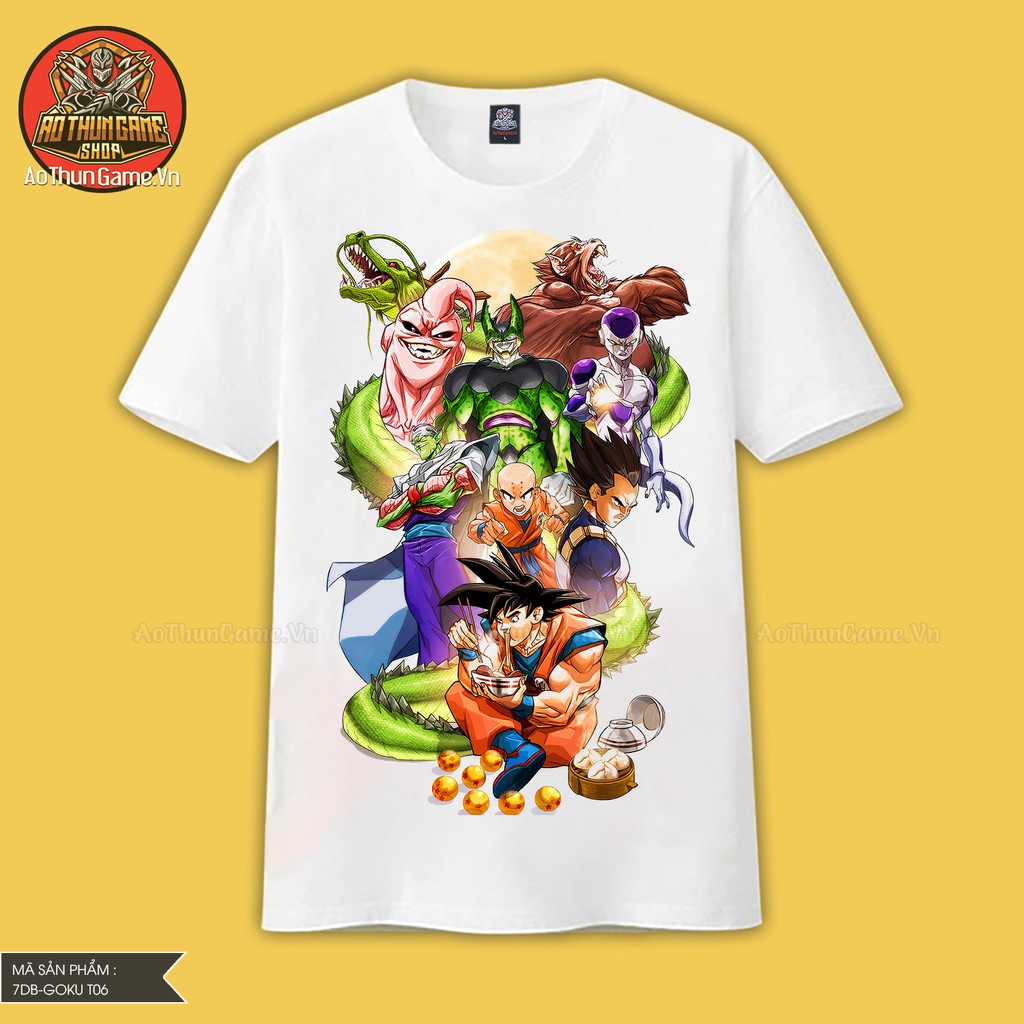 Áo thun Anime Songoku T06 Dragon Ball Z chính hãng giá xưởng có size Goku cho trẻ em bé trai và bé gái / AoThunGameVn