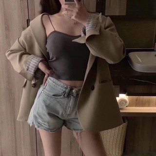 [Mã FAMAYWA giảm 10K đơn 50K] Áo bra 2 dây sợi bún siêu mảnh có đệm ngực Ulzzang phong cách hàn quốc