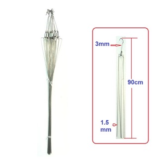 Set 10 móc inox 3 dây dùng treo chậu hoa lan, cây cảnh dài 90cm