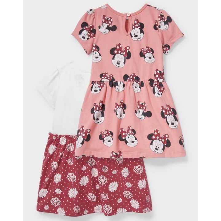 [Deal hot] Váy đầm cho bé gái - Set 2 váy Minnie hồng Next cho bé gái size 2-8t (form nhỏ)