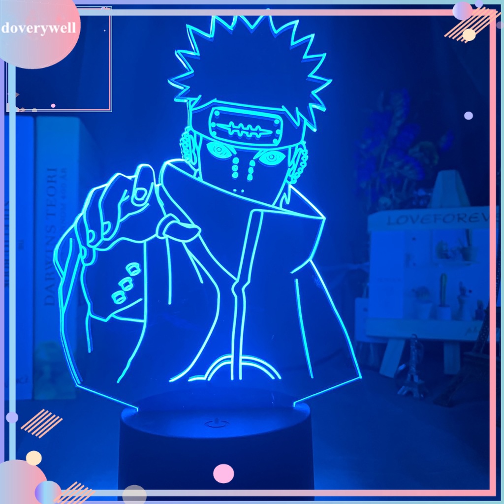 Đèn LED Tạo Hiệu Ứng 3D Hình Nhân Vật Itachi Uchiha Trong Phim Hoạt Hình Naruto Bằng Acrylic